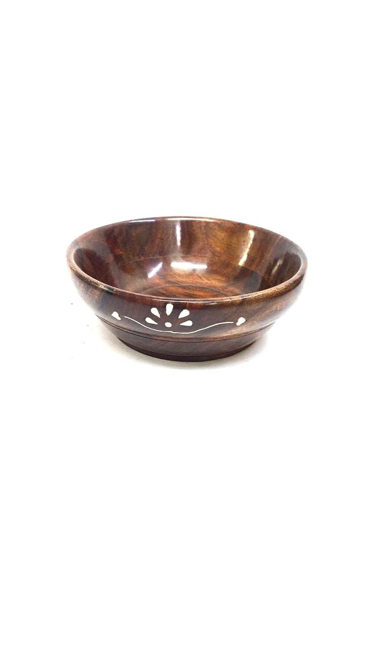 Wooden Bowl For Serving Dry Fruits Chocolates & Dry Snacks From Tamrapatra