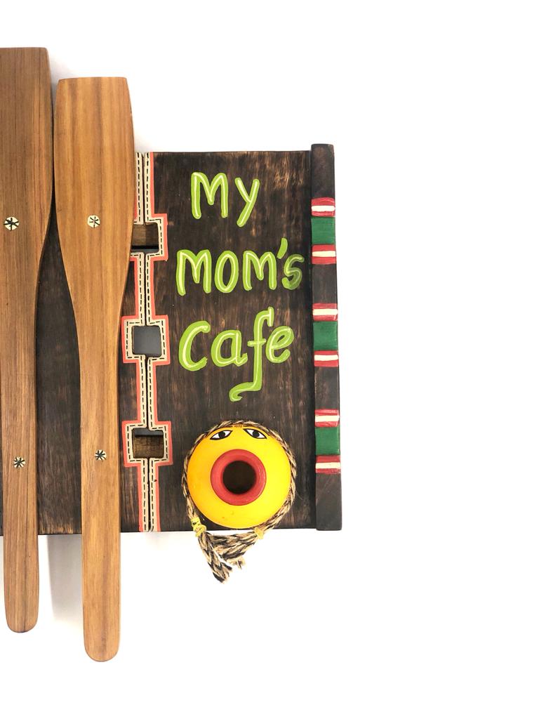 My Mom's Café Kitchen Wall Décor Colorful With Spatula Tamrapatra