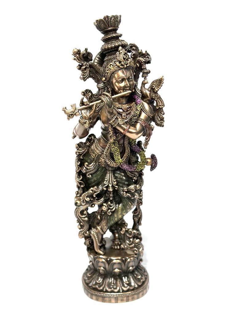 Lord Krishna In Fine Cold Cast Bronze Superb Quality Religious Corner By Tamrapatra