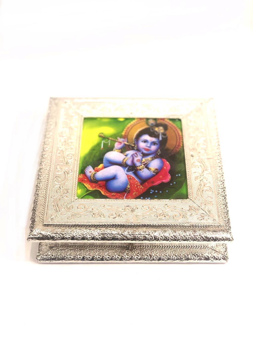 Religious Dry Fruit Box For Gifting & Home Utilities Handcrafted Tamrapatra