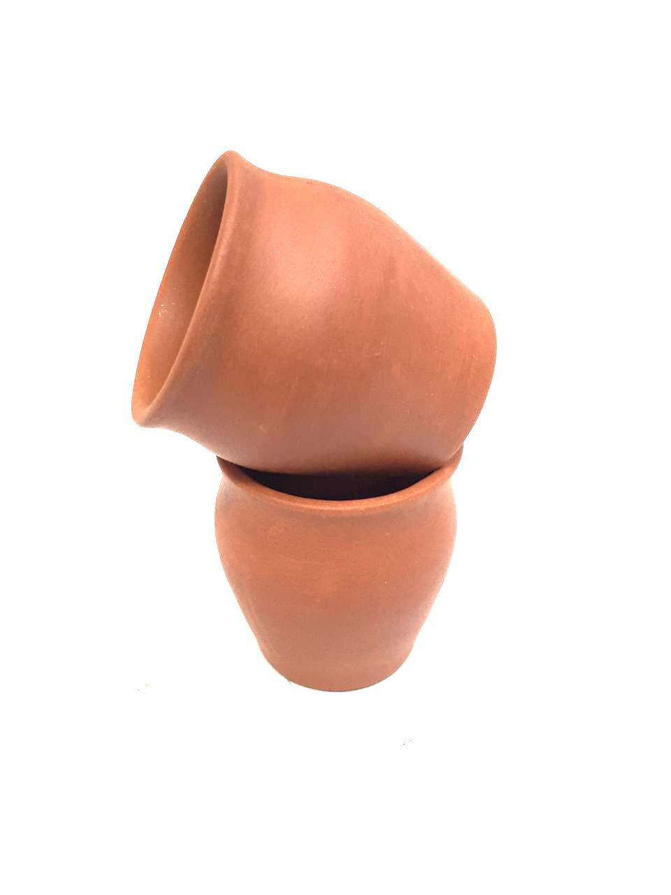 Standard Terracotta Kulhads In Plain & Glazed Set Of 6 Earthenware Tamrapatra