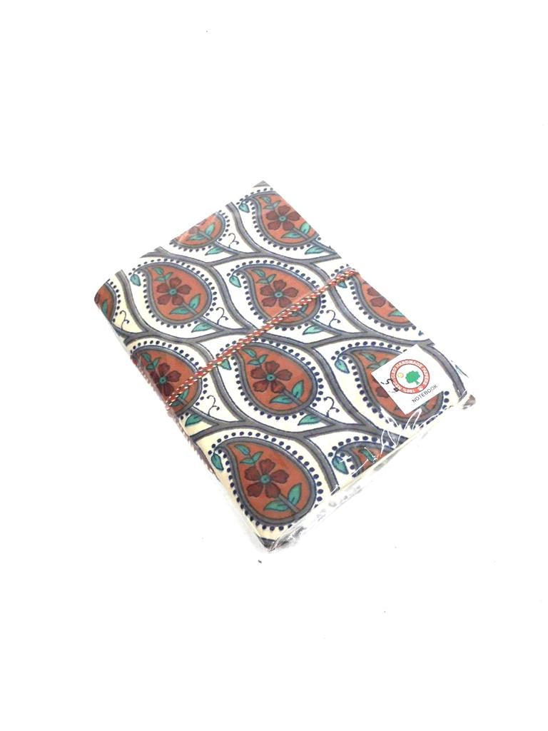 Cloth Floral Painted Diary With Handmade Paper In India Size L Tamrapatra