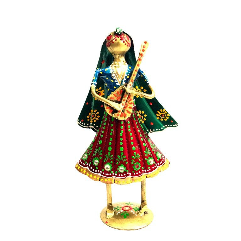 Standing Lady Playing Various Instruments Musical Theme Tamrapatra
