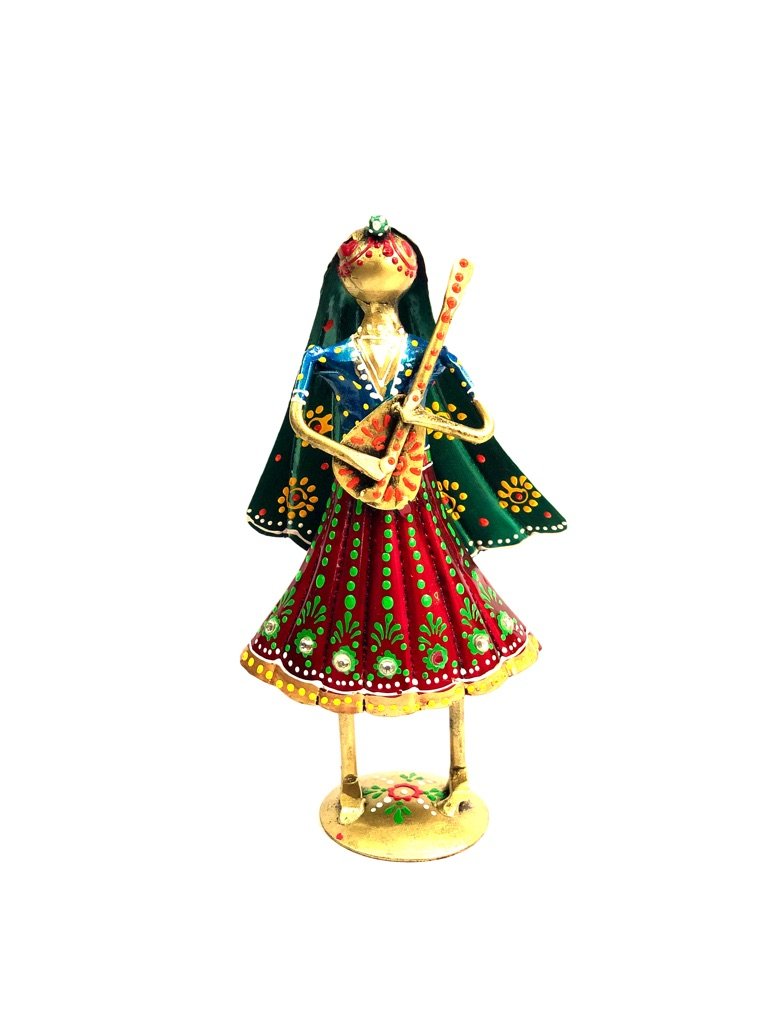 Standing Lady Playing Various Instruments Musical Theme Tamrapatra