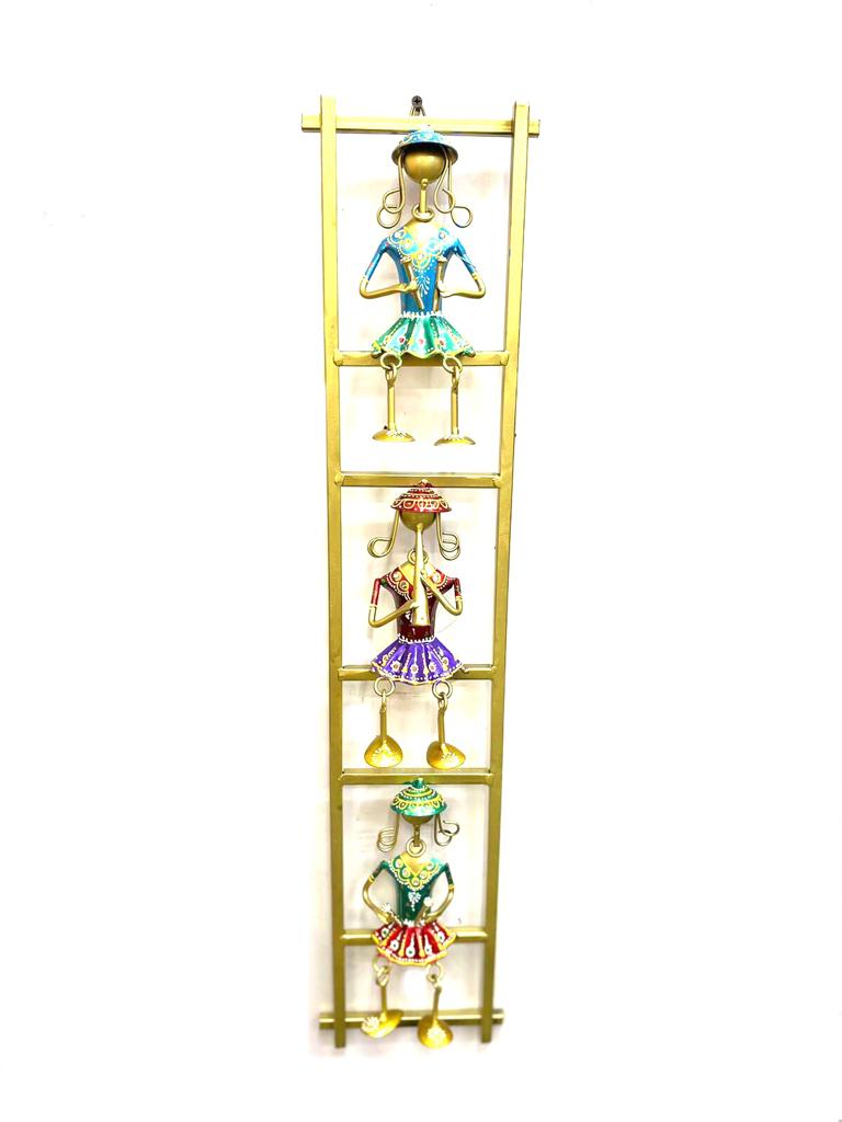 Unique Creations Metal Hanging Wall Decoration 3 Lady Musicians Tamrapatra