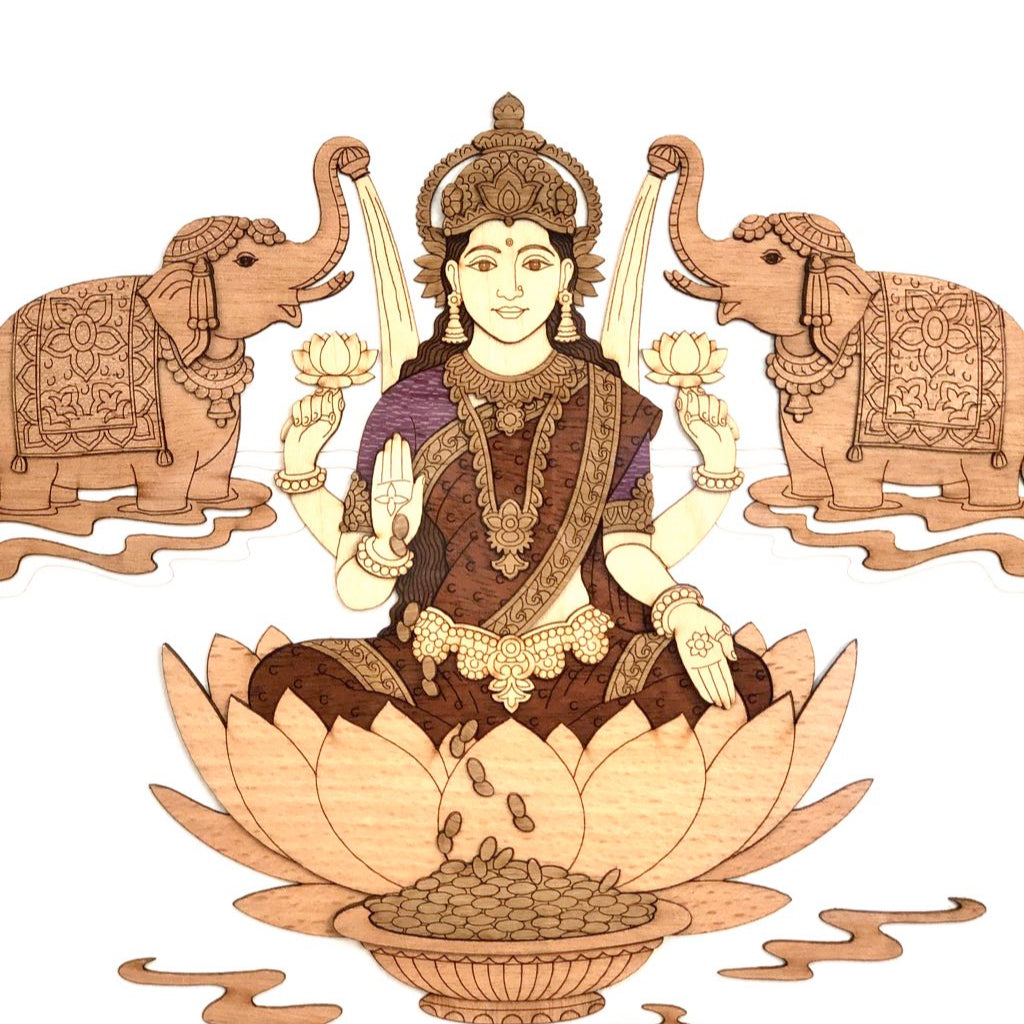 Goddess Lakshmi Wall Hanging Exclusive Wood Handcrafts Frames At Tamrapatra