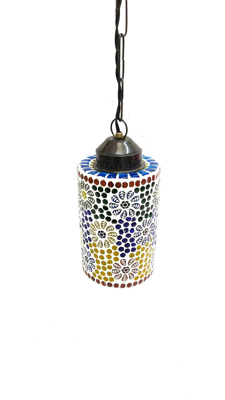 Hanging Lamps Pipe Designed Mosaic Skilled Artwork New By Tamrapatra