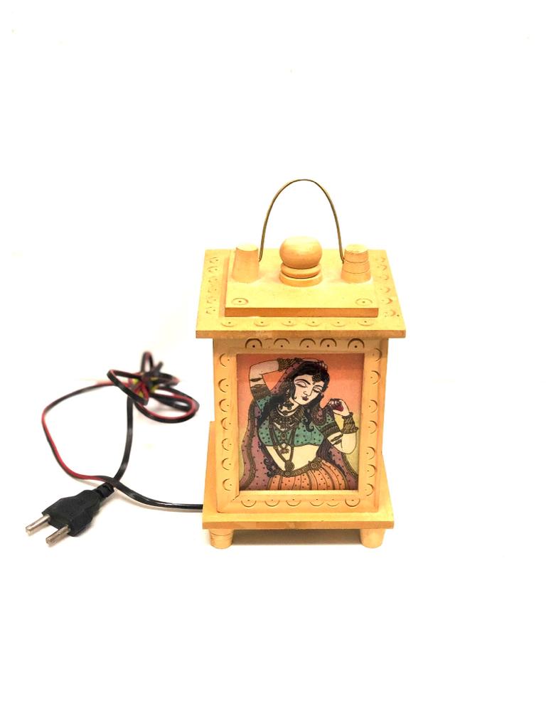Handcrafted Wooden Lamps Decorated With Royal Touch Décor By Tamrapatra