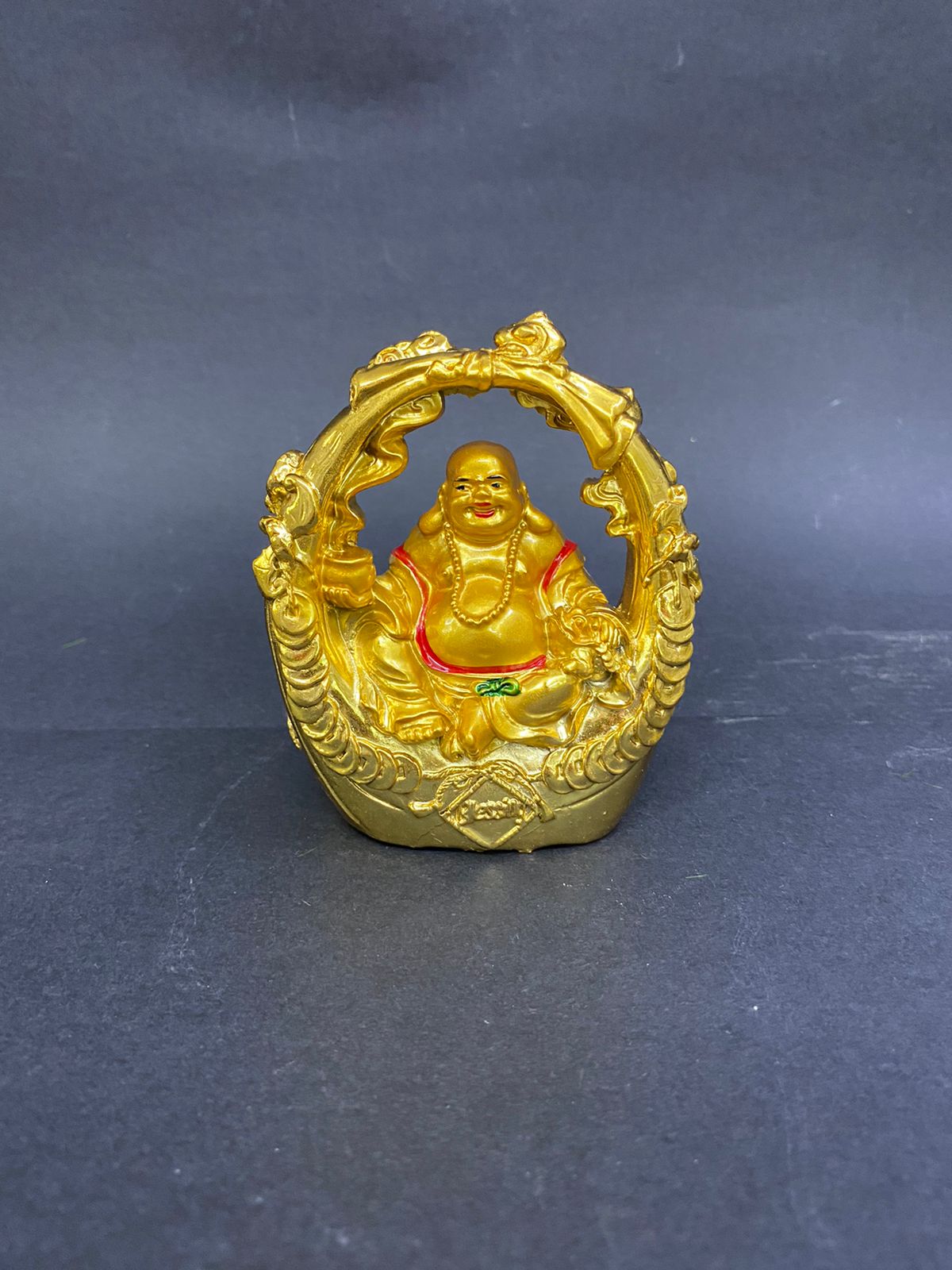 Laughing Buddha Golden Shades In Various Designs Gifting's Form Tamrapatra
