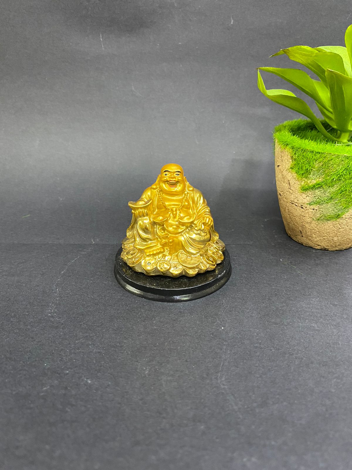 Laughing Buddha Golden Shades In Various Designs Gifting's Form Tamrapatra