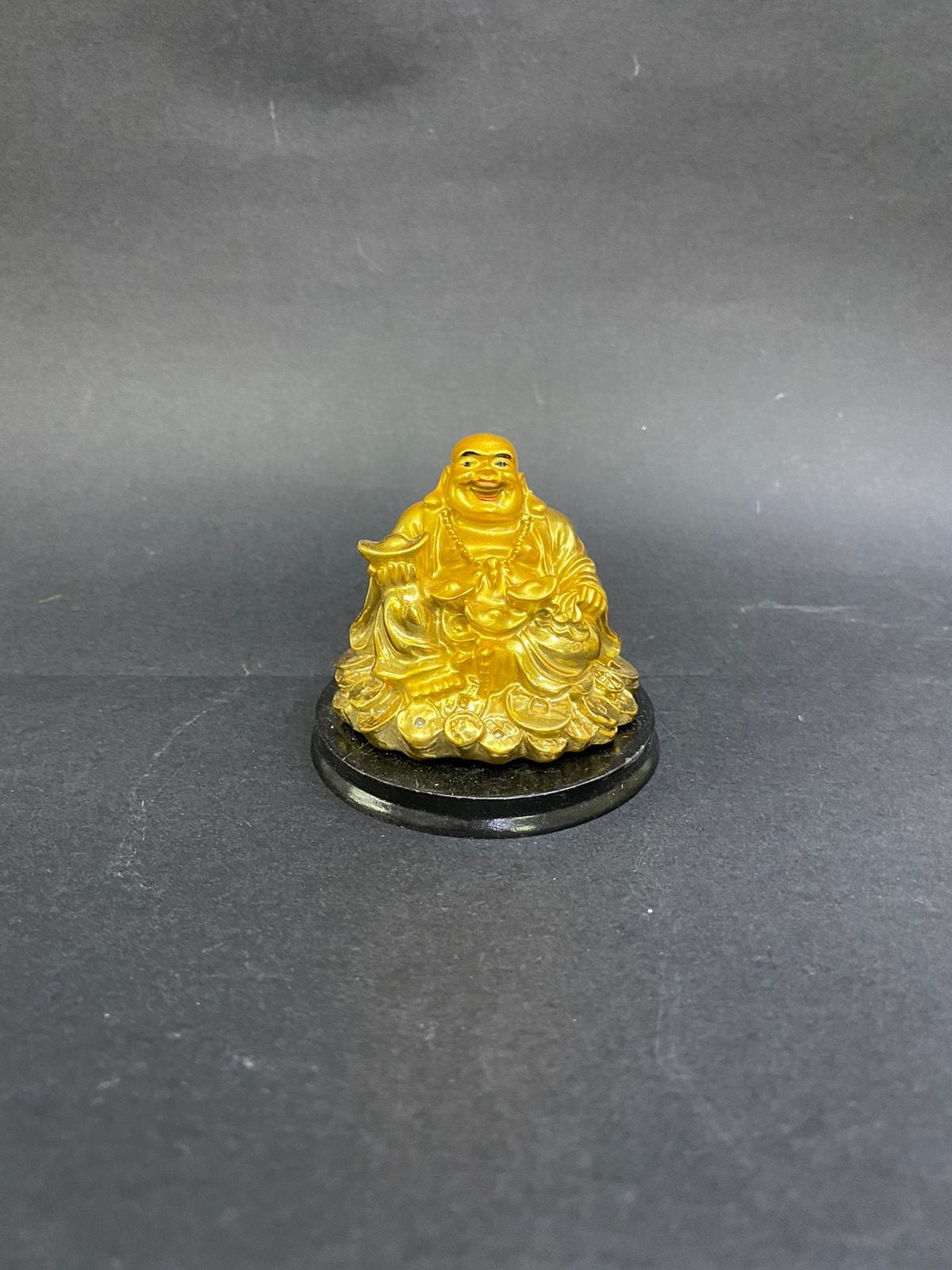 Laughing Buddha Golden Shades In Various Designs Gifting's Form Tamrapatra