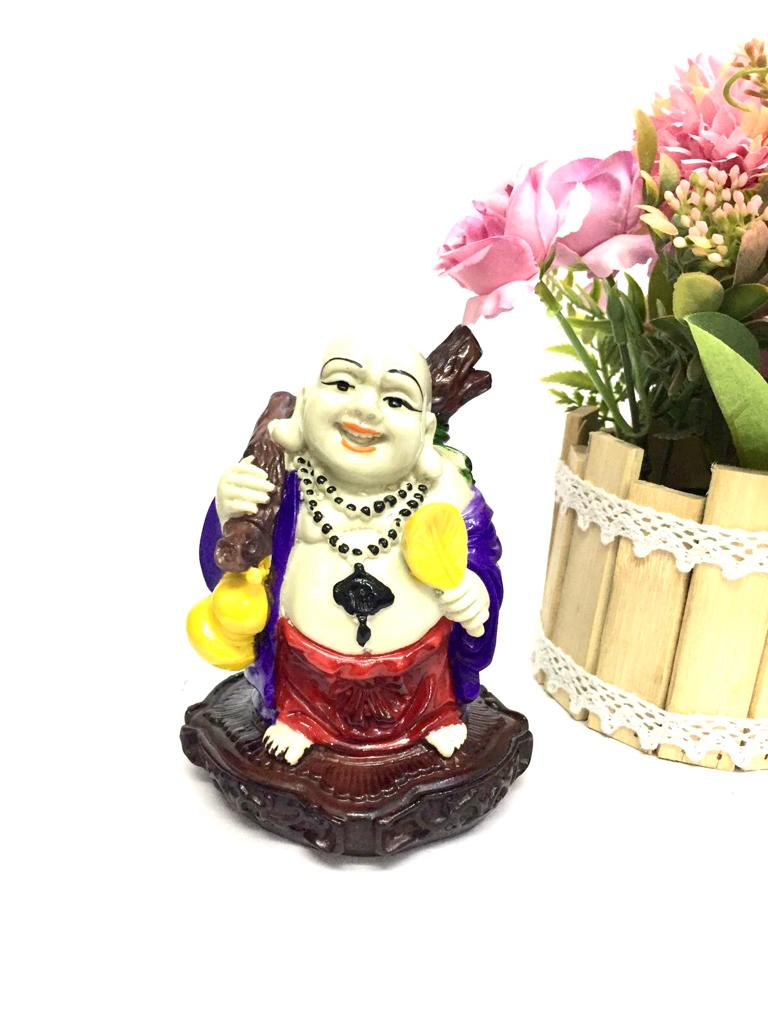 Laughing Buddha In Various Shades Lucky Range Collectible From Tamrapatra