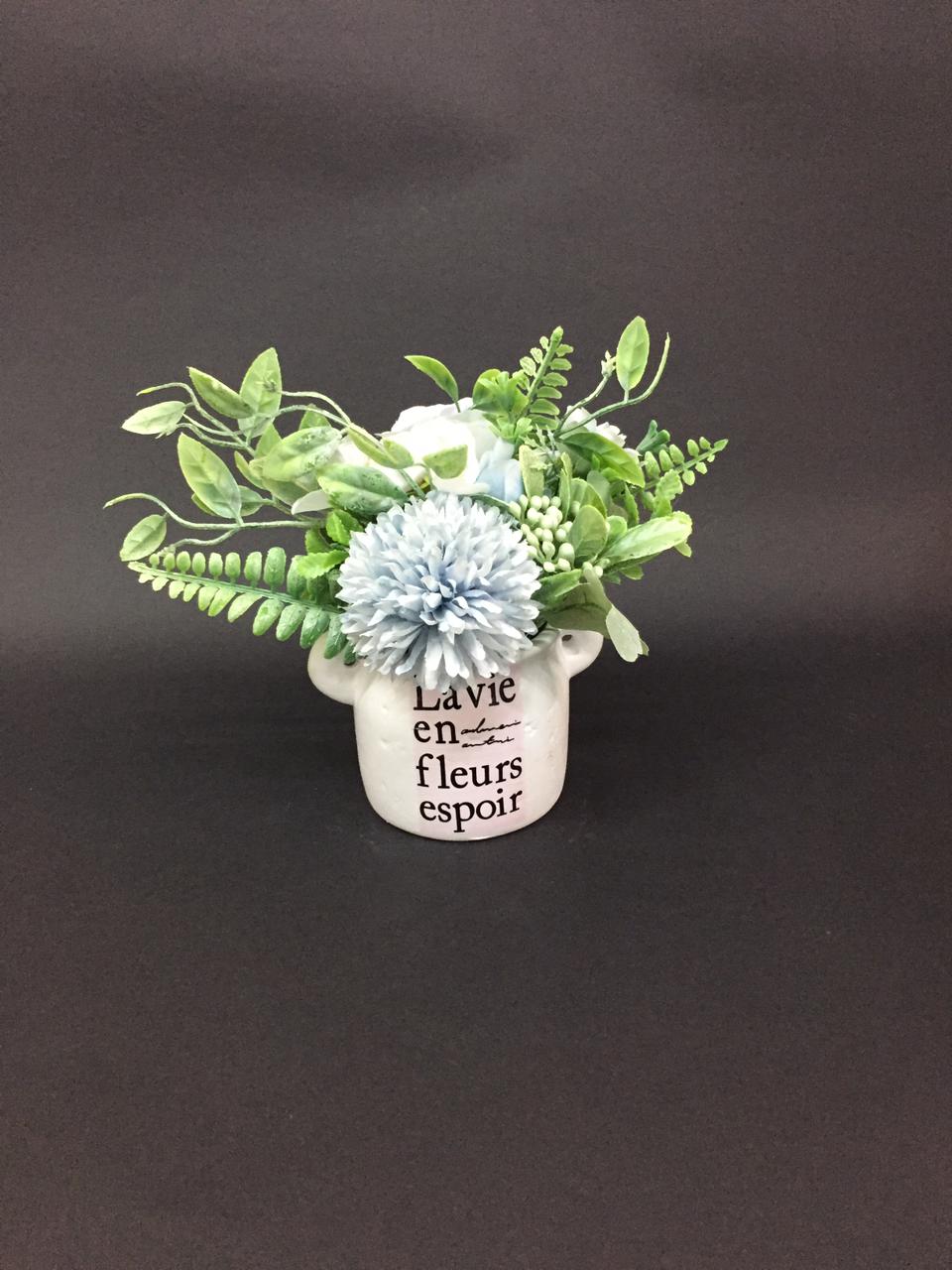 Life In Bloom Hope Quoted Pots With Floral Arrangement Décor By Tamrapatra
