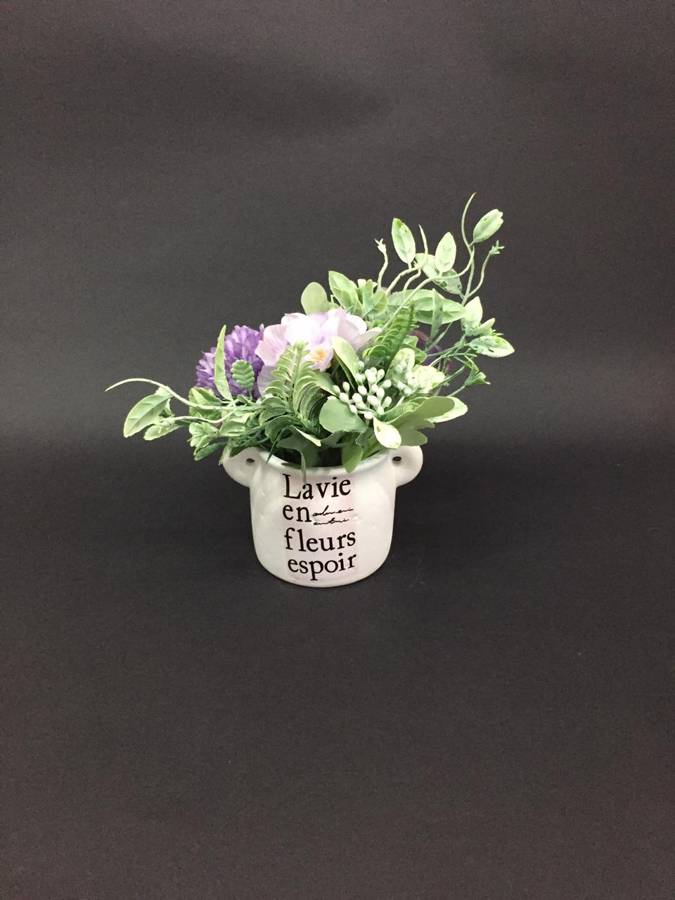 Life In Bloom Hope Quoted Pots With Floral Arrangement Décor By Tamrapatra