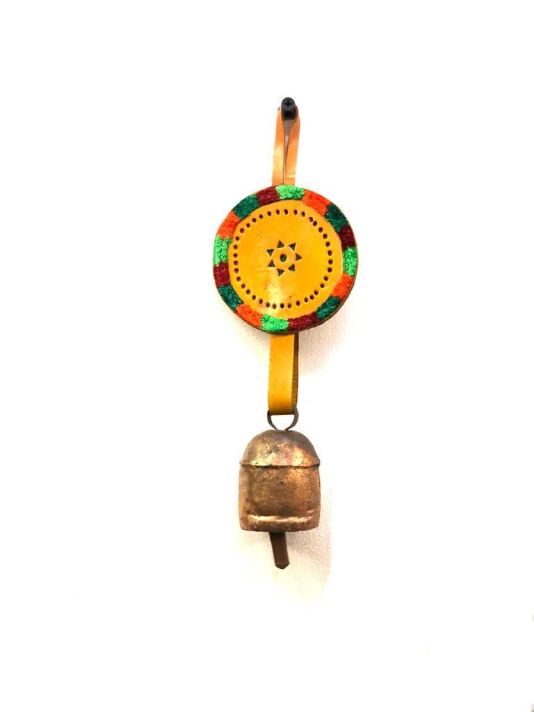 Melodious Bell XS With Leather Belt Hanging Decorative Chimes From Tamrapatra