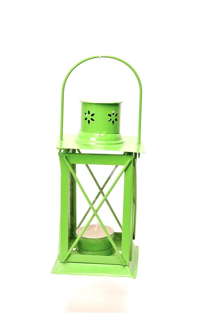 Green Lantern Metal Hanging Tea Light Holder Home Decor Tamrapatra