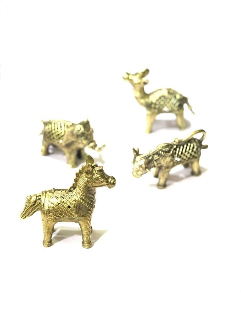 Brass Dhokra Art Lost Wax Various Animals Premium Quality From Tamrapatra