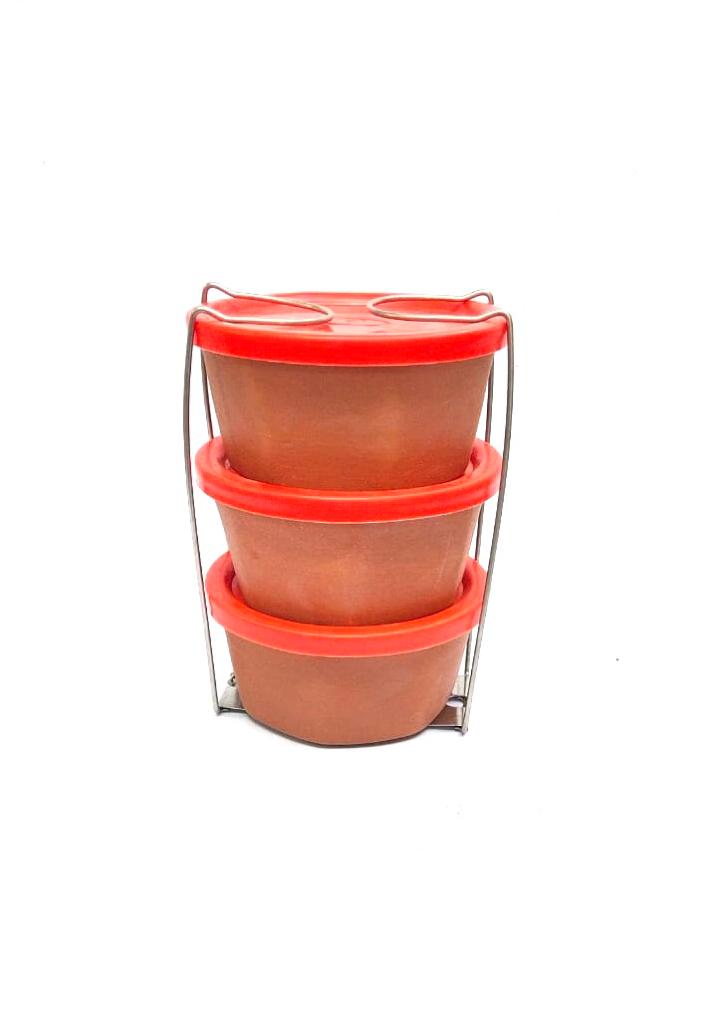 Lunch Box With Cover Unique Clay Storage Hygienic Food Solutions From Tamrapatra