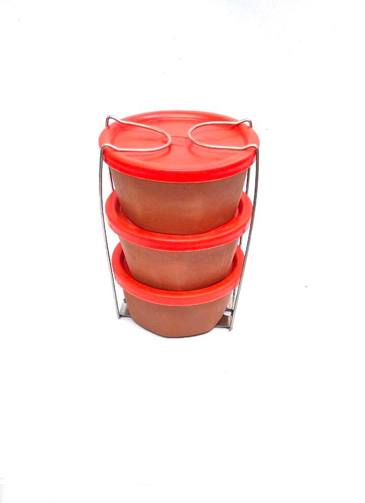 Lunch Box With Cover Unique Clay Storage Hygienic Food Solutions From Tamrapatra