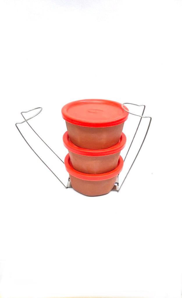 Lunch Box With Cover Unique Clay Storage Hygienic Food Solutions From Tamrapatra