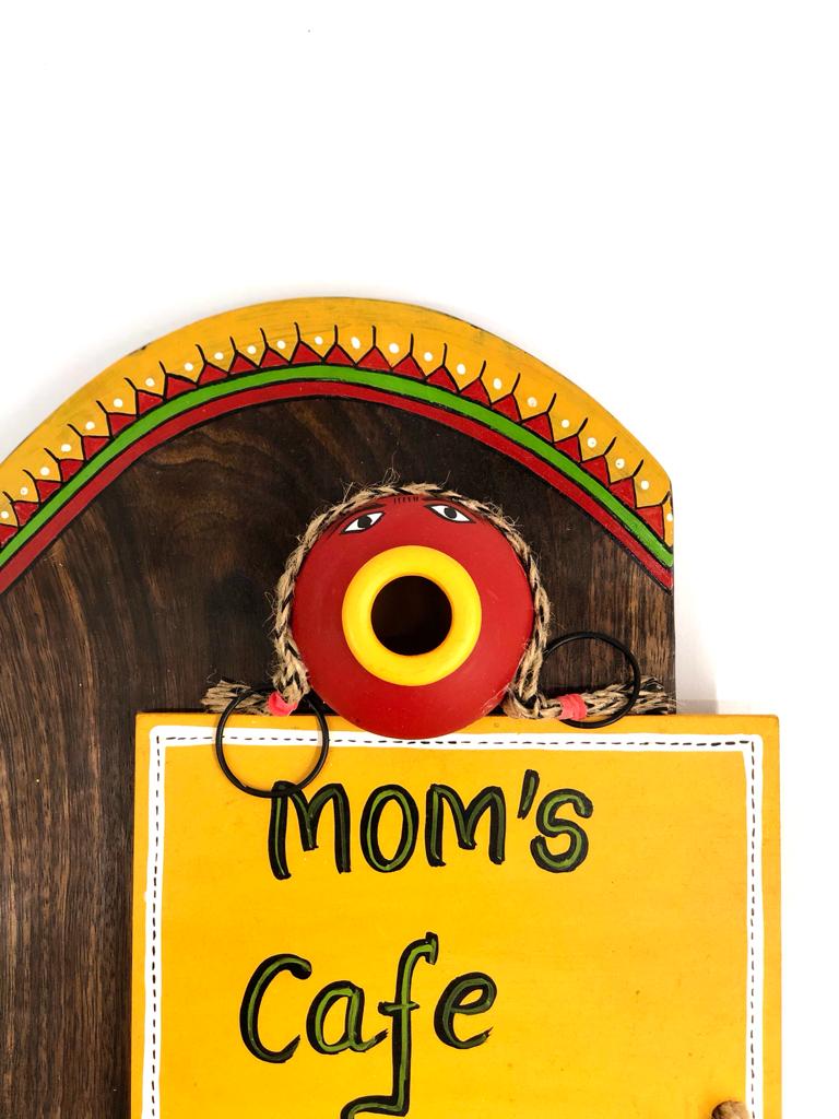 Kitchen Wall Décor Handcrafted Mom's Café 24 Hours Tamrapatra