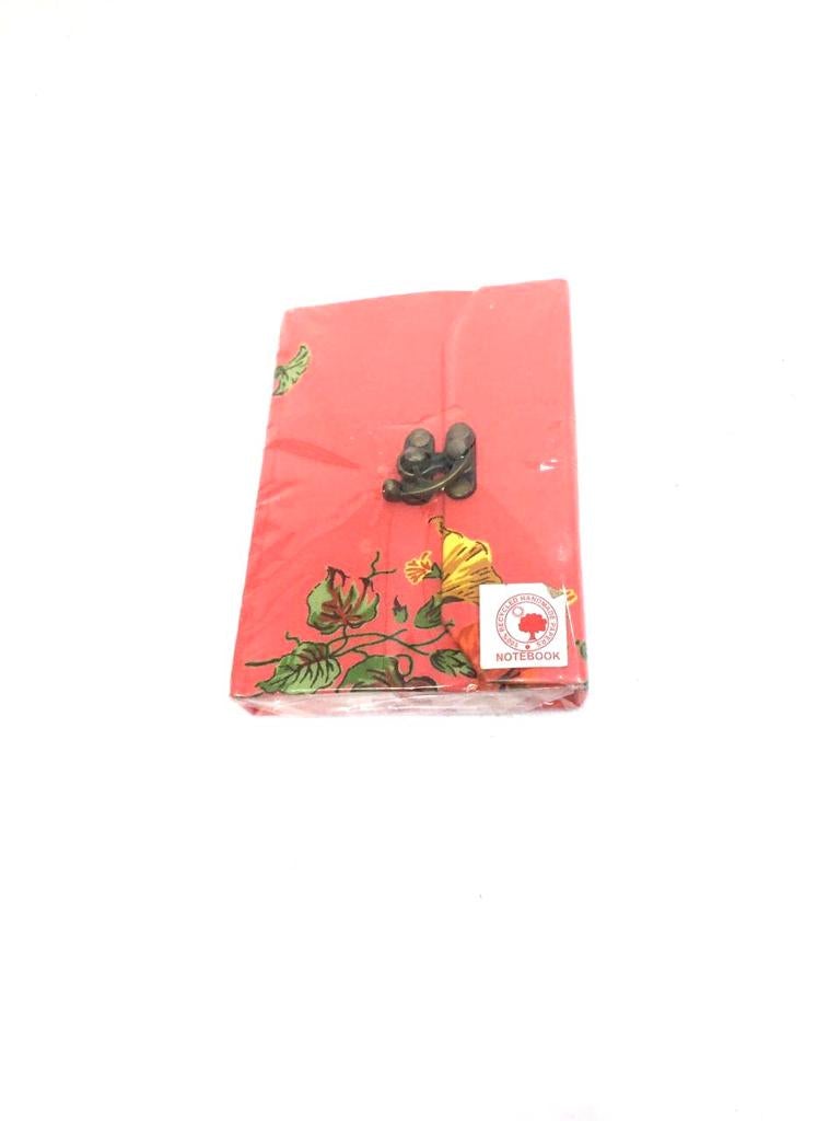Handmade Recycled Paper Diary Colorful With Locks Size M By Tamrapatra
