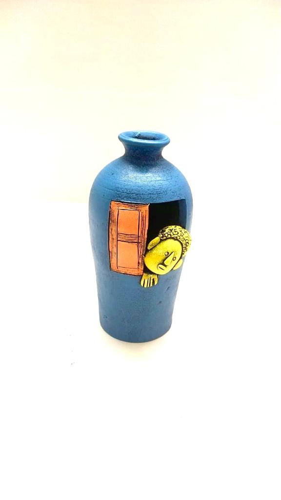 Male Peeping Adorable Faces Pot Vibrant Shades Of Exclusive Pottery By Tamrapatra - Tamrapatra