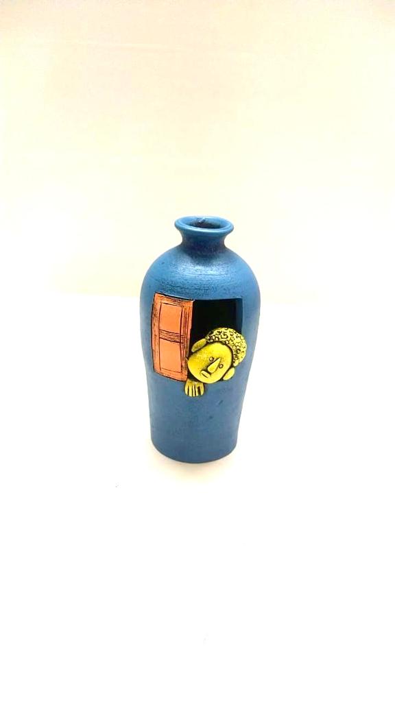 Male Peeping Adorable Faces Pot Vibrant Shades Of Exclusive Pottery By Tamrapatra - Tamrapatra