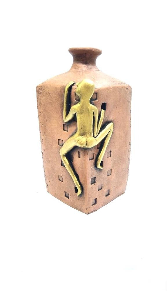 Big Wonderful Terracotta Thinker Man Pot Series In Various Shades From Tamrapatra