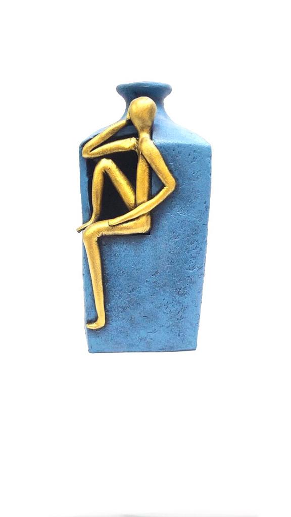 Big Wonderful Terracotta Thinker Man Pot Series In Various Shades From Tamrapatra