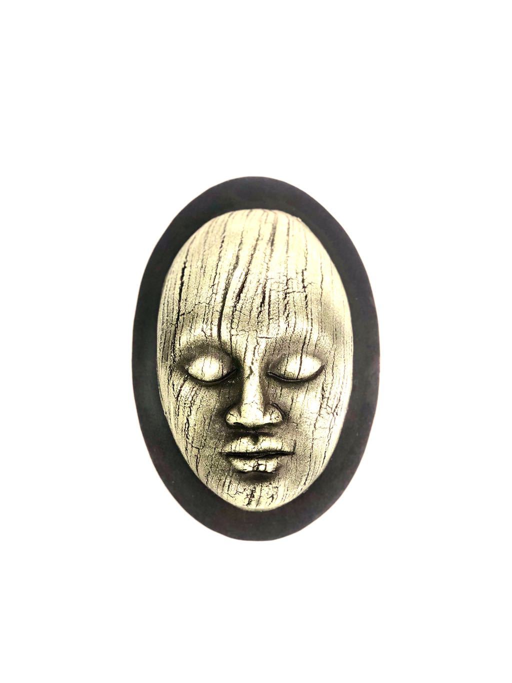 Creative Terracotta Masks In Vibrant Shades On MDF Hanging Tamrapatra