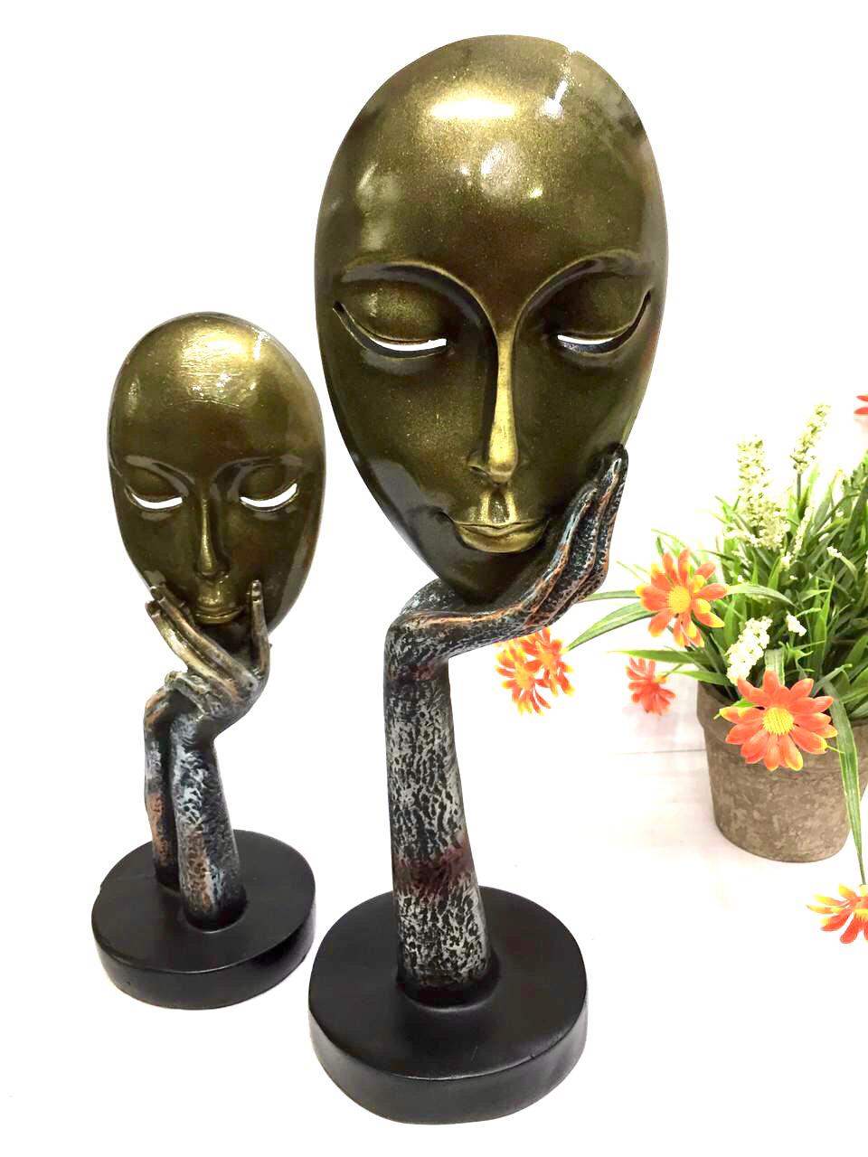 Faces Couple Masks Abstract Set Of 2 Design Your Space Stylish By Tamrapatra