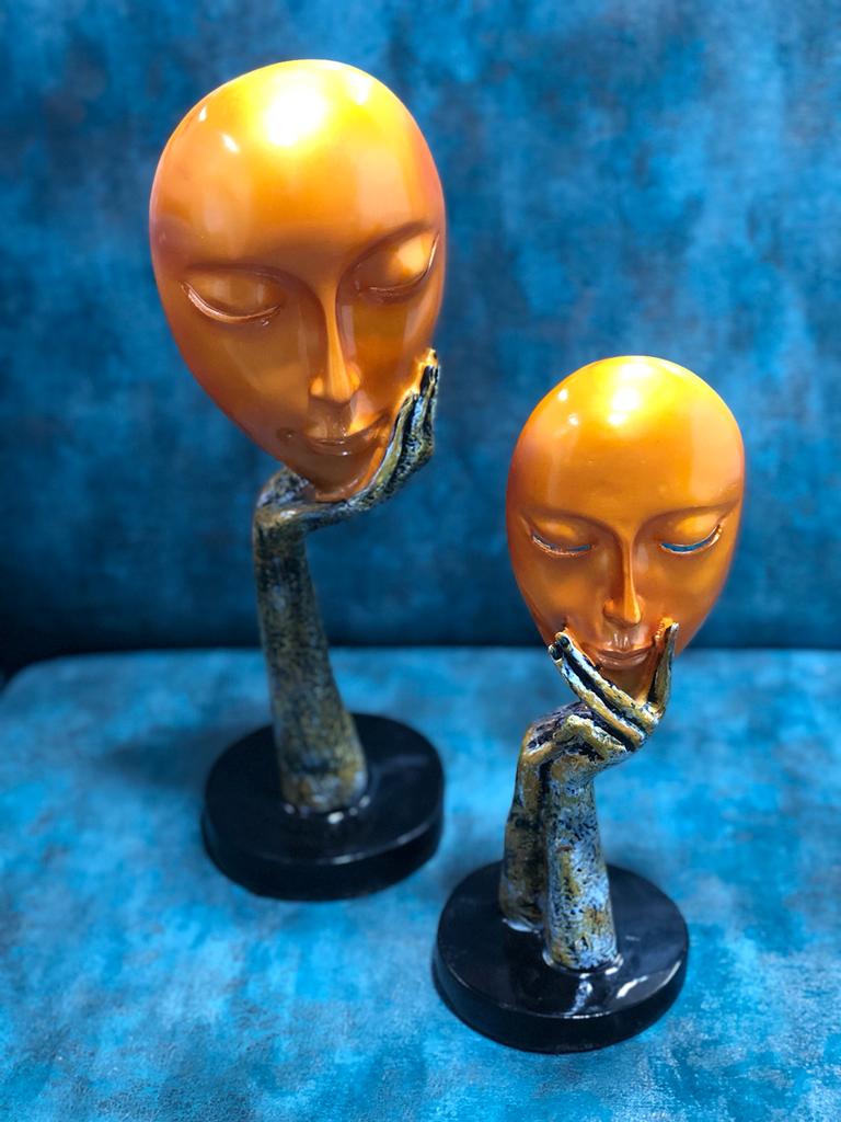 Faces Couple Masks Abstract Set Of 2 Design Your Space Stylish By Tamrapatra