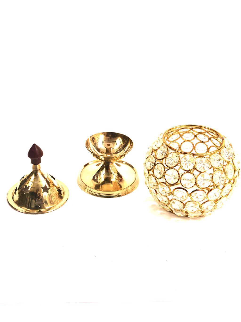 Crystal Matki Style Diya To Lighten Your Space Brass Decor Tamrapatra
