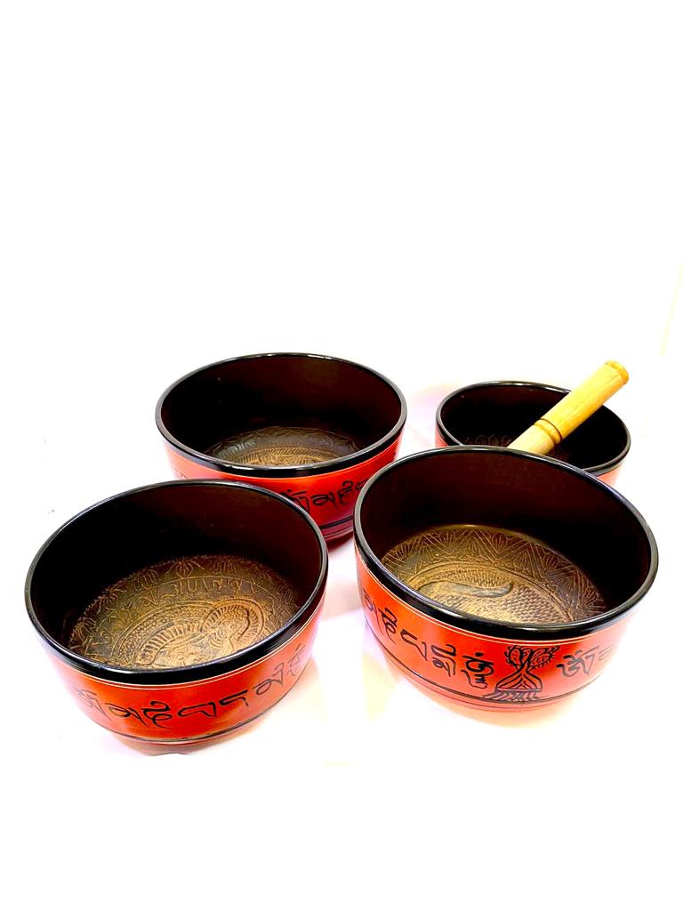 Red Ones Aluminium Singing Bowl Yoga Souvenir Old Is Gold Collection By Tamrapatra