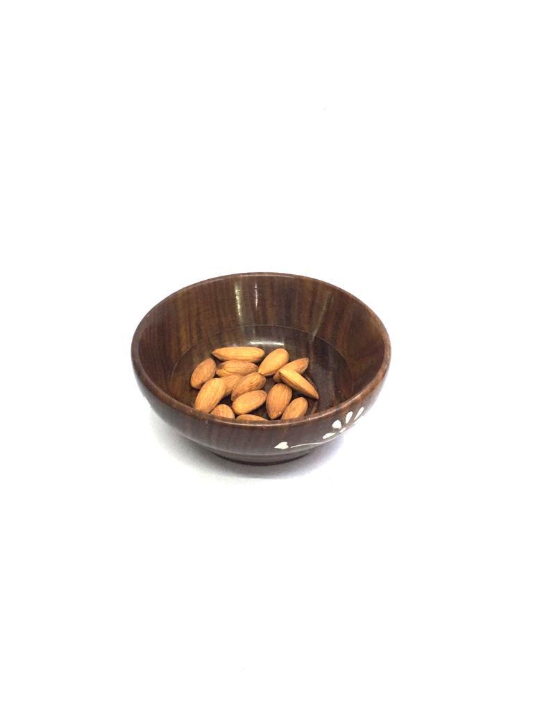 Wooden Bowl For Serving Dry Fruits Chocolates & Dry Snacks From Tamrapatra