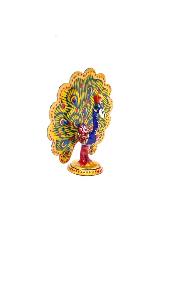 Peacock Meena Handcrafted Enamel Artistic Craftsmanship Collectible From Tamrapatra