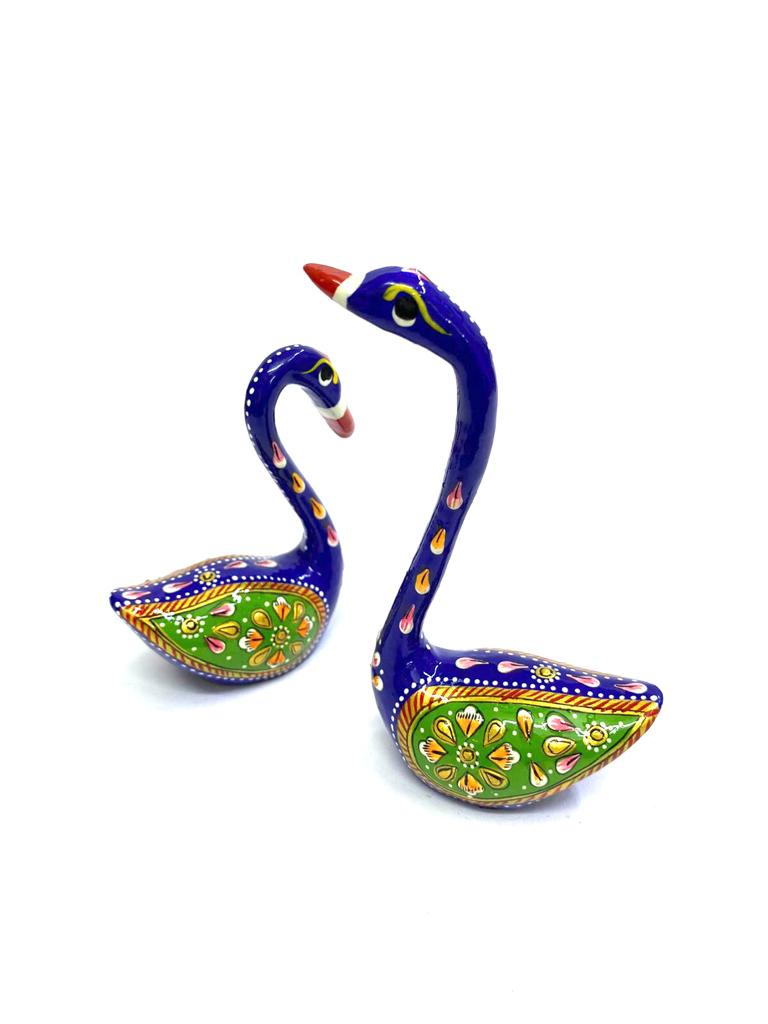 Meenakari Art Swan Pair Aluminum Enamel Artware Vastu Range By Tamrapatra