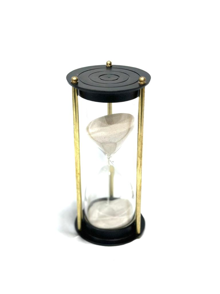 Metal Brass Sand Timer Desk Corporate Home Office Souvenir Art By Tamrapatra