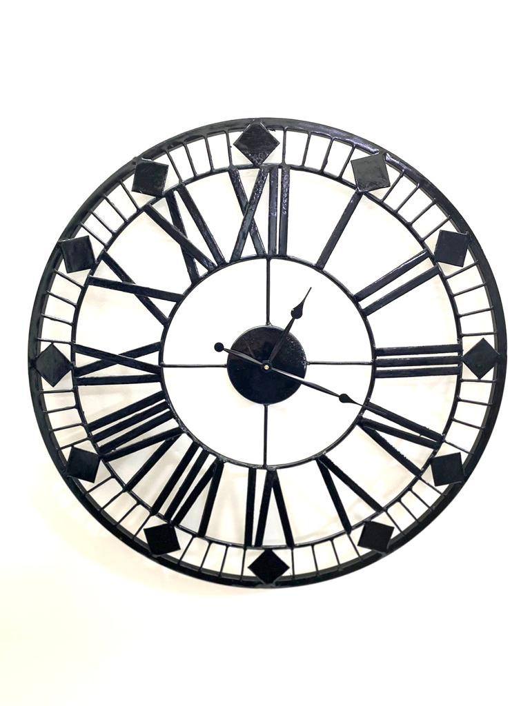 Metal Roman Dial Clock Handcrafted Attractive Stylish From Tamrapatra