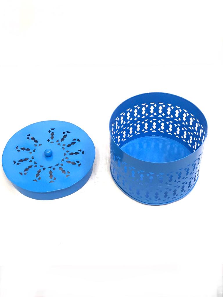 Designer Colorful Metal Containers With Lid Happy Gifting's From Tamrapatra