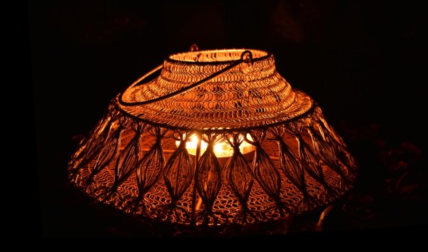 Metal Crochet Designer Lanterns In Premium Golden Shades From Tamrapatra