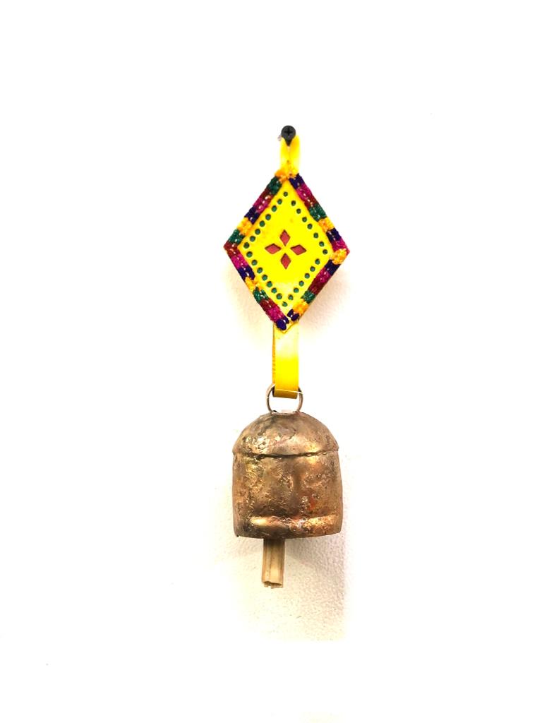 Soothing Sound Bell S Hanging Décor Home Office With Leather Belt Tamrapatra