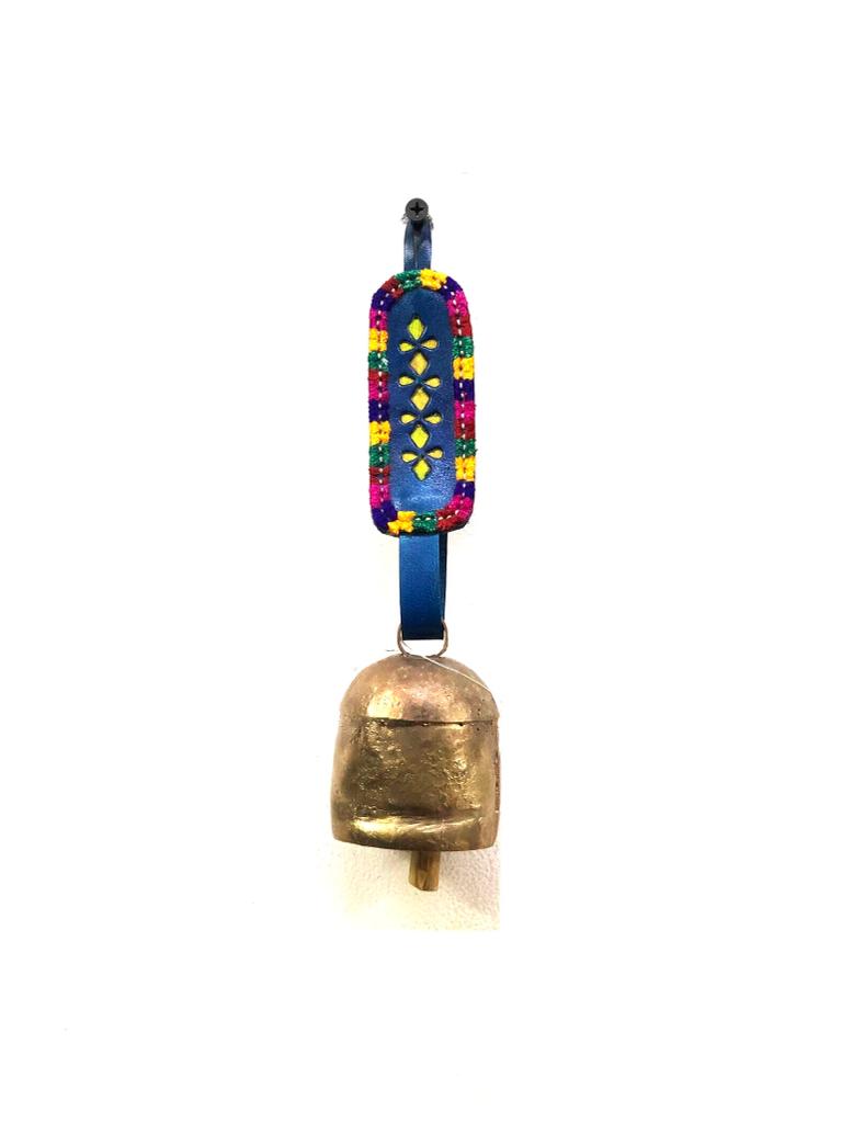 Soothing Sound Bell S Hanging Décor Home Office With Leather Belt Tamrapatra