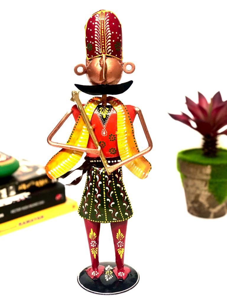 Farmer Man With Agricultural Tools Metal Collectible Tamrapatra - Tamrapatra