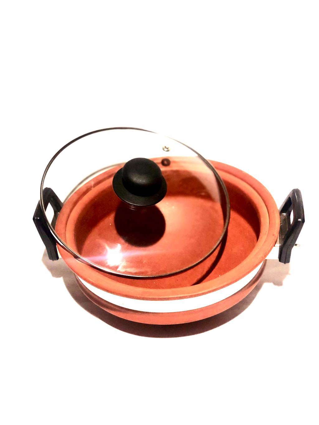Clay Round Base Milk Curd Kadhai Storage Pot Earthenware New Tamrapatra - Tamrapatra