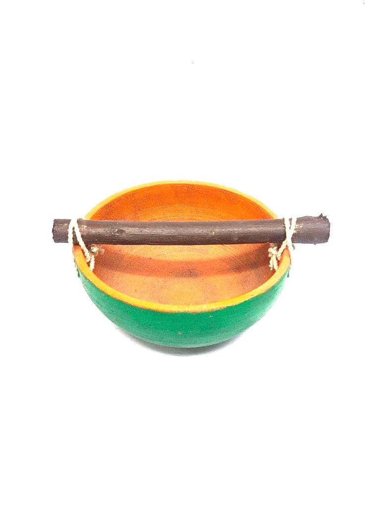 Clay Urli Terracotta Pottery Jute Threaded With Stick Attraction By Tamrapatra