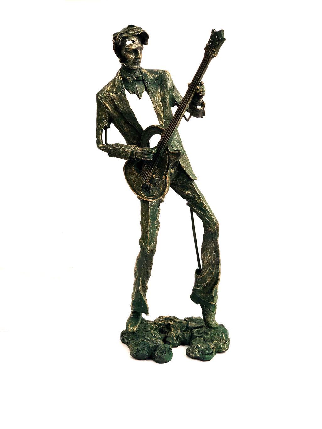 Standing Man Playing Various Musical Instruments Modern Art Luxury Tamrapatra