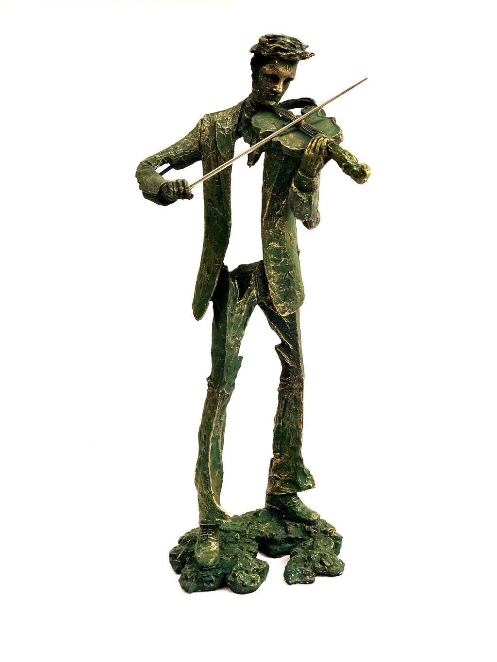 Standing Man Playing Various Musical Instruments Modern Art Luxury Tamrapatra