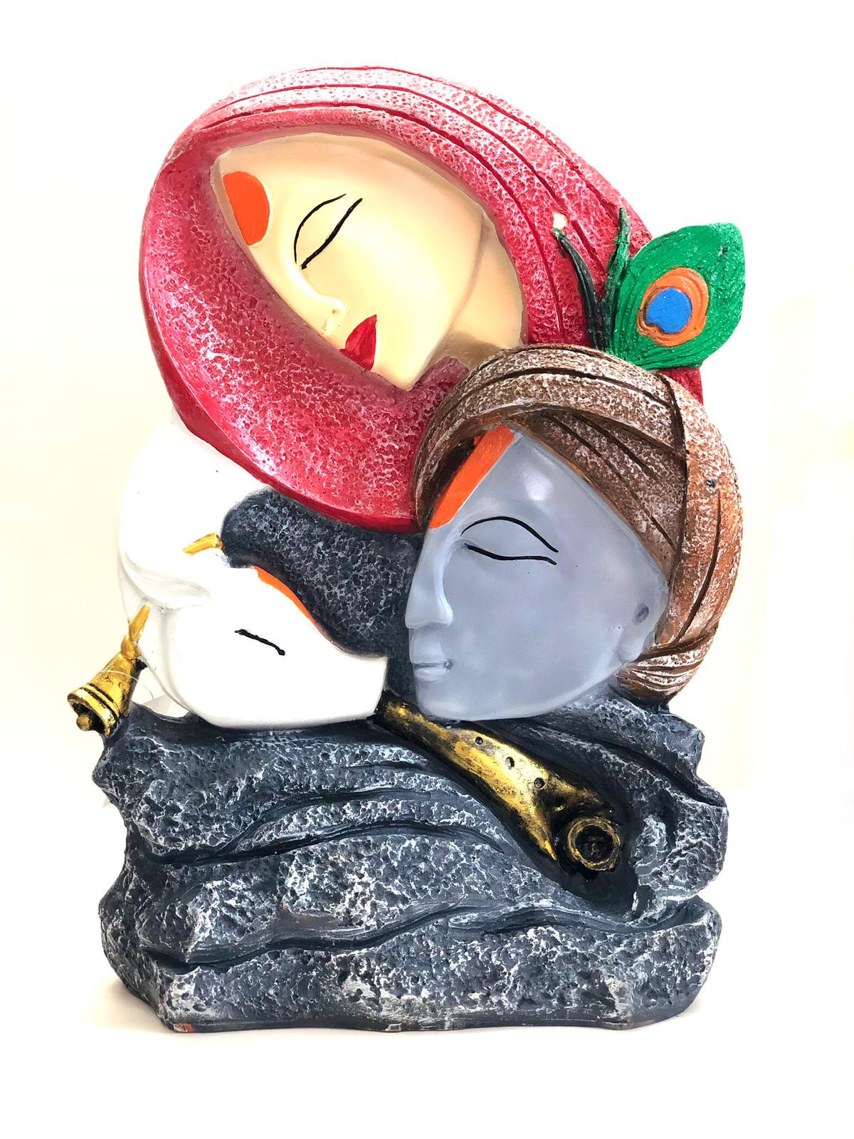 Radha Krishna Cow Sculpture The Unique Display Of Religious Art From Tamrapatra